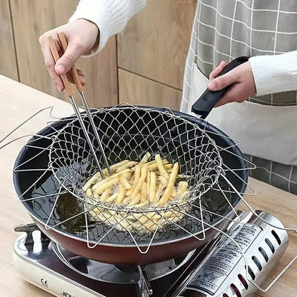 Stainless steel french fries drainer basket - Prozone