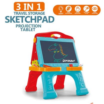 3 in 1 drawing projector tablet black board toy - Prozone