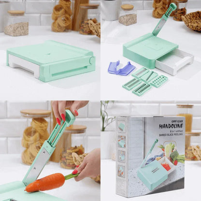 Mandoline 6 in 1 vegetable cutter safe slice - Prozone