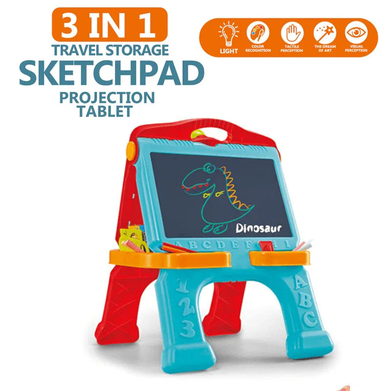 3 in 1 drawing projector tablet black board toy - Prozone