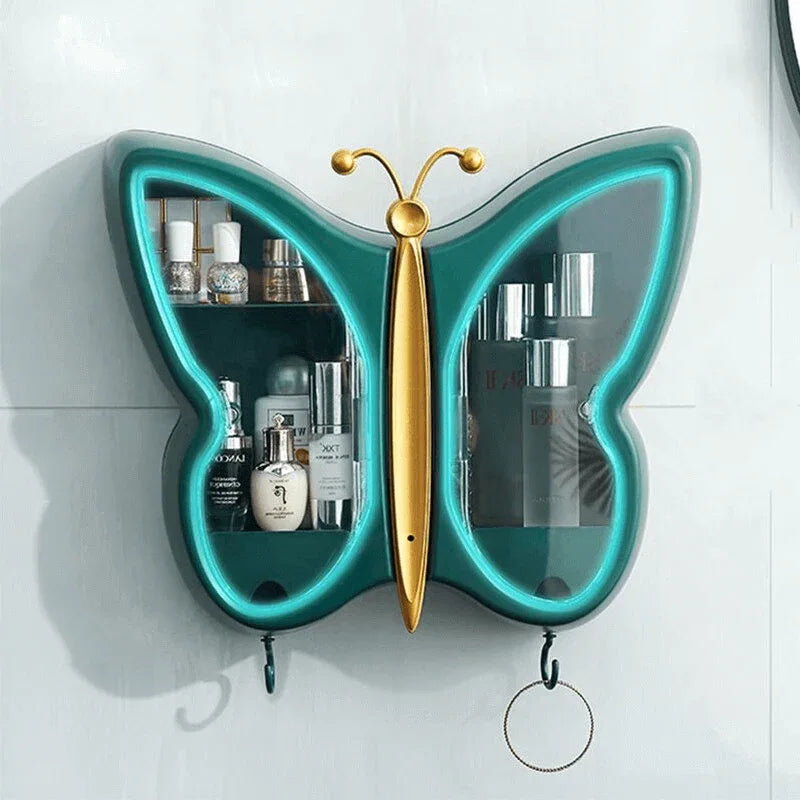 Butterfly wall mounted cosmetic organizer - Prozone