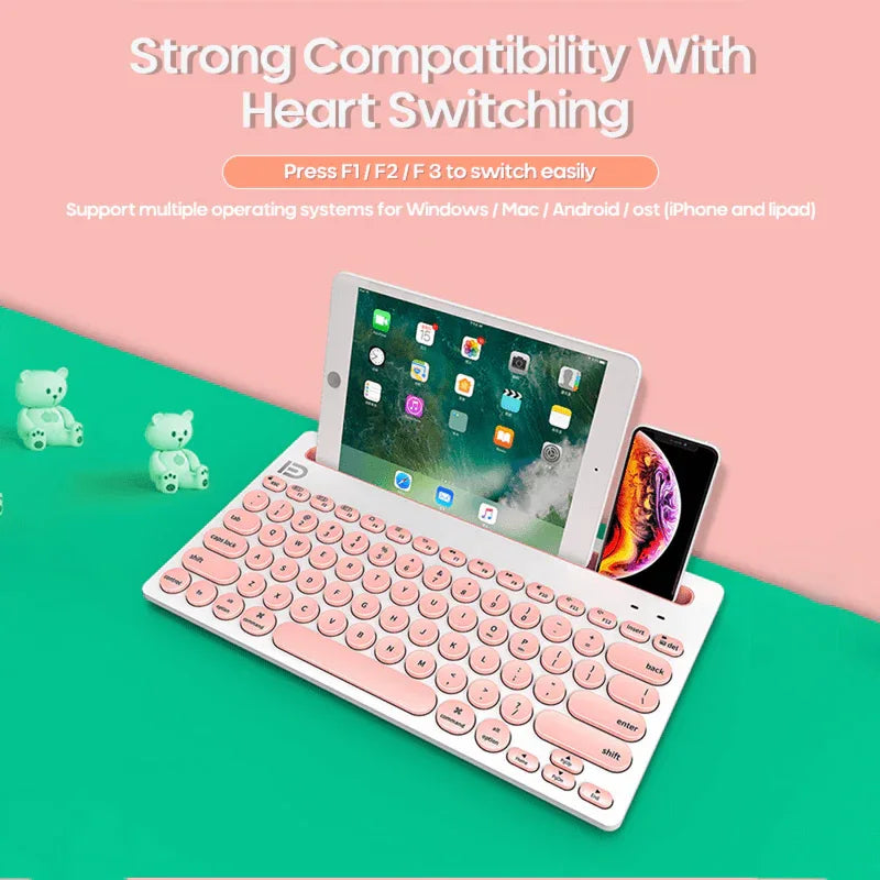 Wireless keyboard with tablet holder 79 keys - Prozone
