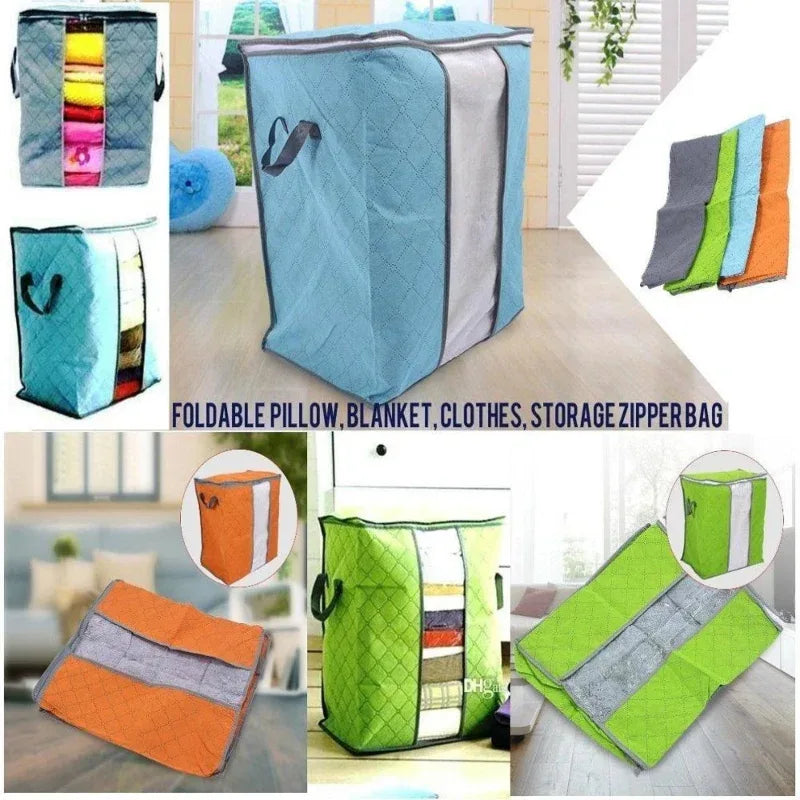 Storage folding laundry bag - green - Prozone