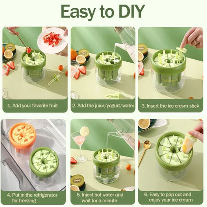 Plastics Ice Cream Mold DIY Dessert Popsicle Moulds Tray Ice - Prozone