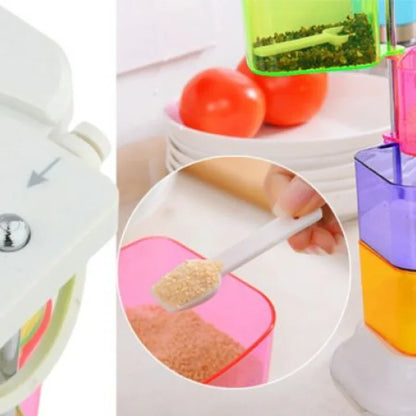 4-layer colorful 360 degree rotating box seasoning rack - Prozone