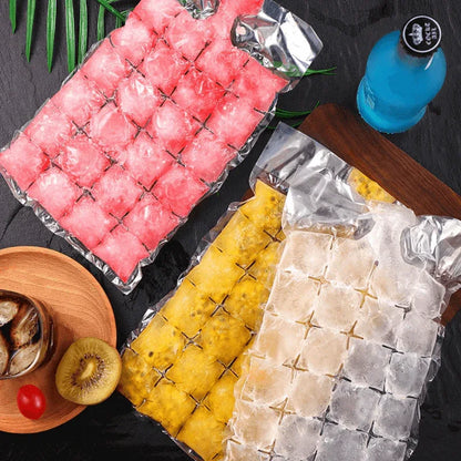 Pack of 10 self seal 24 grid kitchen ice bag - Prozone