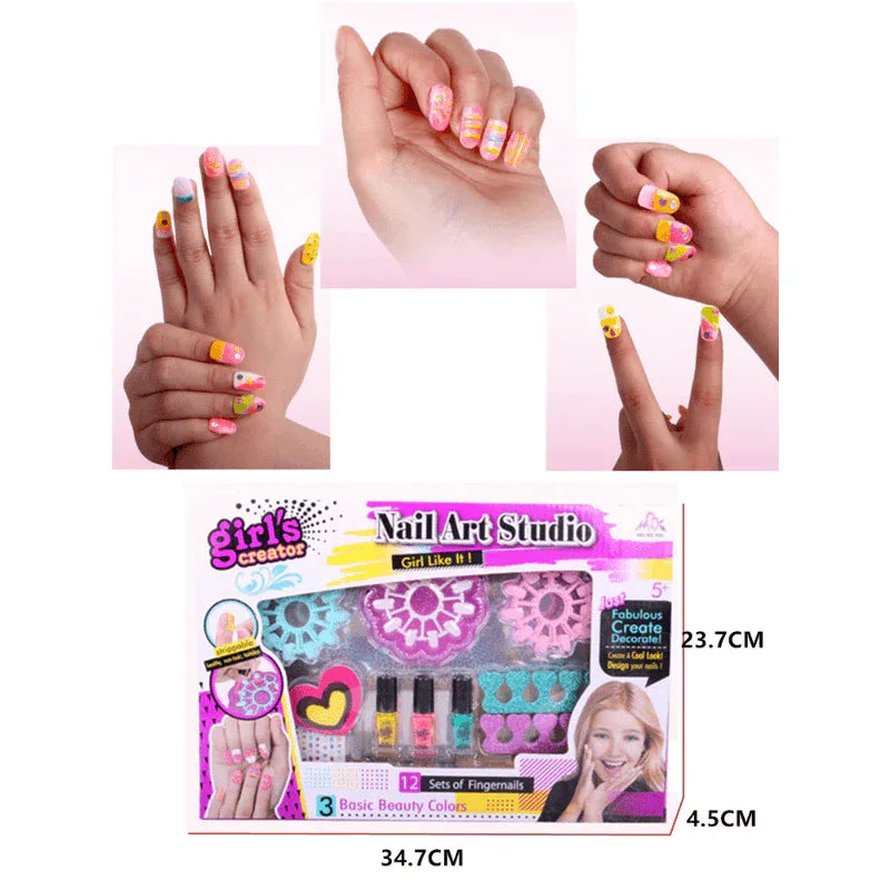Nail art studio girls sparkling nail kit - Prozone