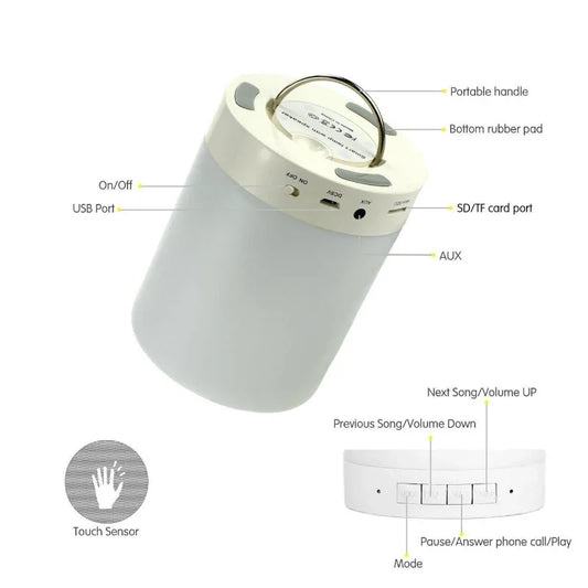 Touch lamp with wireless speaker cl 671 - Prozone