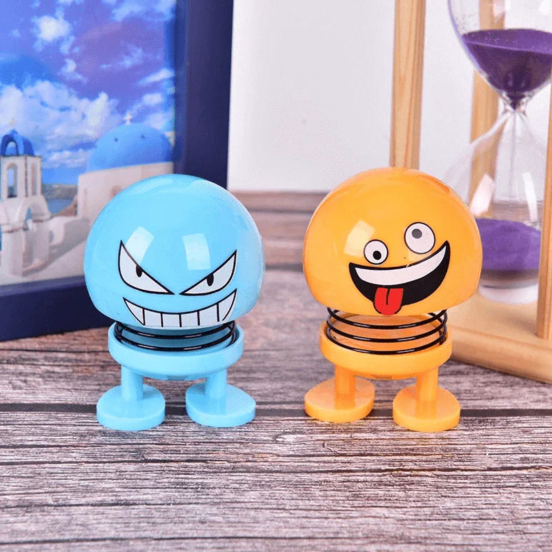 2 pcs funny shaking head bouncing car pendant doll - Prozone