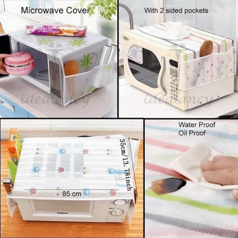 Microwave oven cover with pockets - Prozone