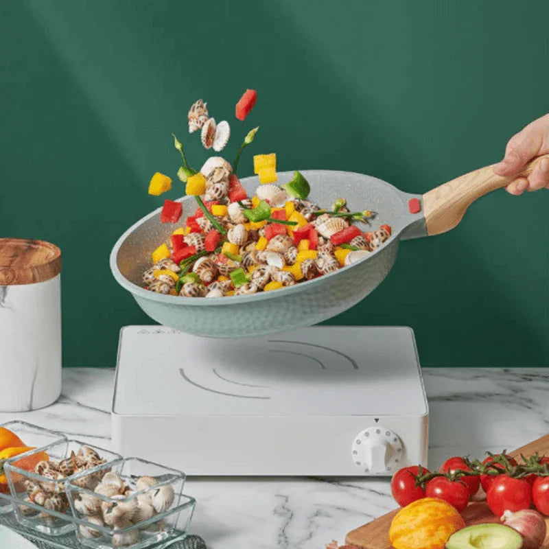 Nonstick frying pan with wooden handle - Prozone