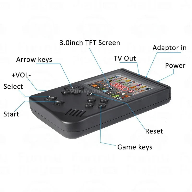 Retro fc 168 in 1 handheld game console - Prozone
