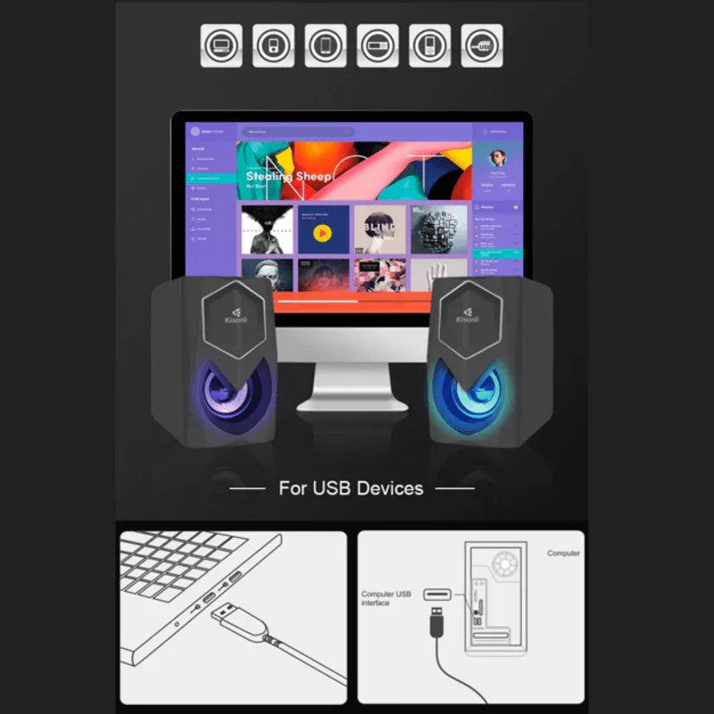 Kisonli multimedia usb loudspeaker l 1020 - Prozone