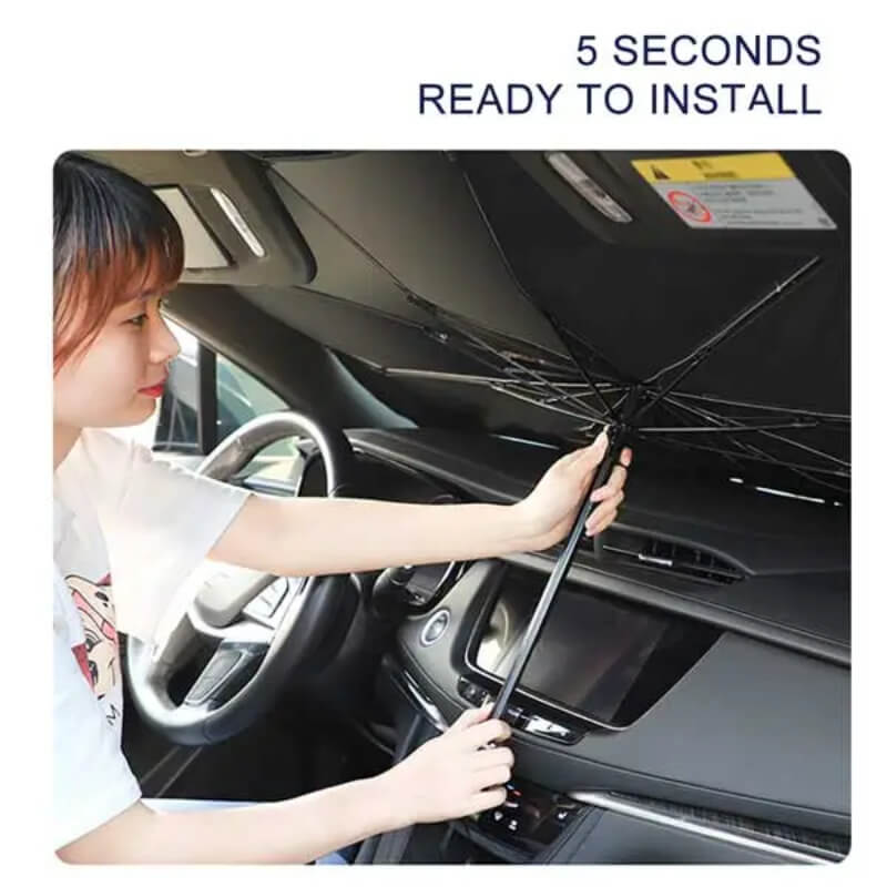 Alpha Car Windshield Sun Shade Foldable Umbrella - Prozone