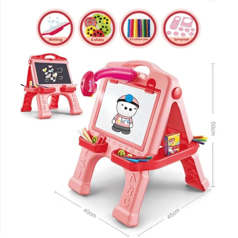 3 in 1 drawing projector tablet black board toy - Prozone