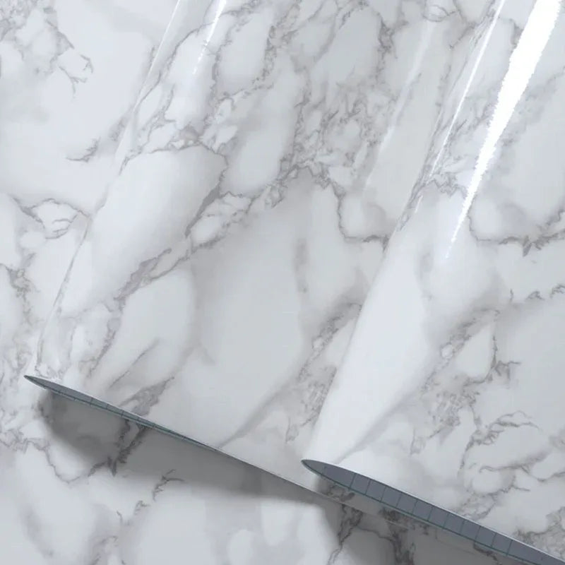 Self adhesive furniture sticker (white marble) - Prozone