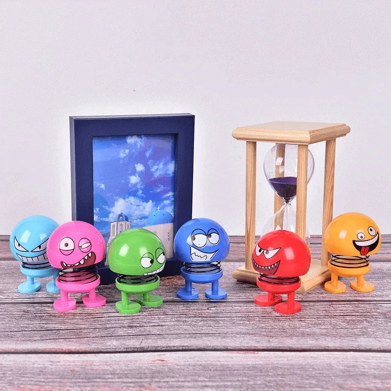 2 pcs funny shaking head bouncing car pendant doll - Prozone