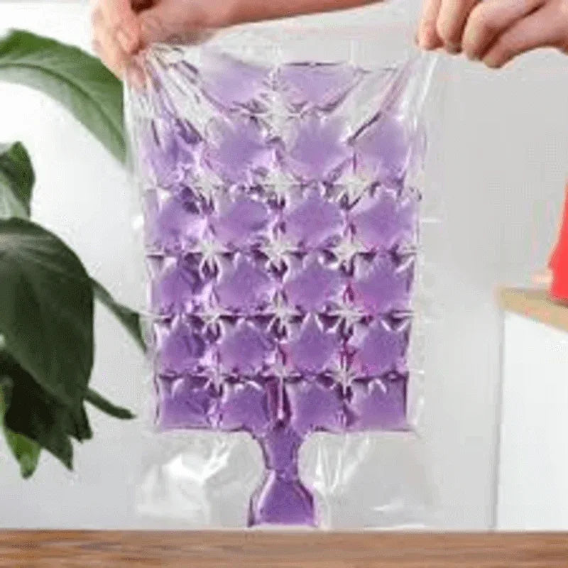 Pack of 10 self seal 24 grid kitchen ice bag - Prozone