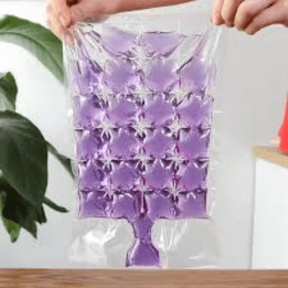 Pack of 10 self seal 24 grid kitchen ice bag - Prozone