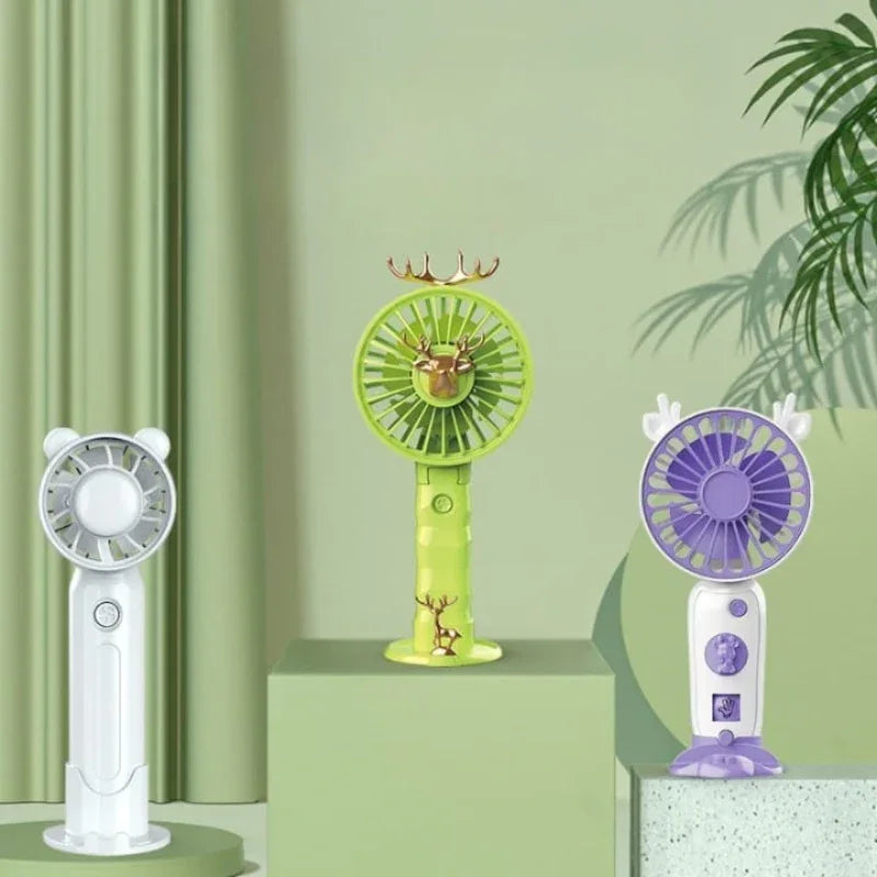 Deer Shape Rechargeable Foldable Hand Fan - Prozone