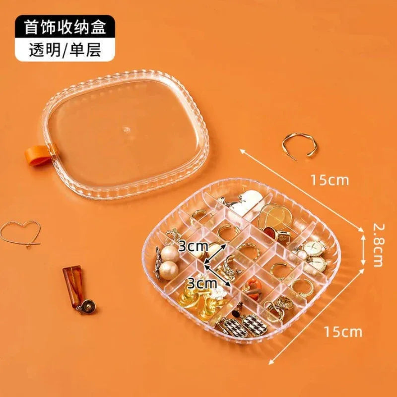 2 layer transparent crystal jewelry storage organizer - Prozone