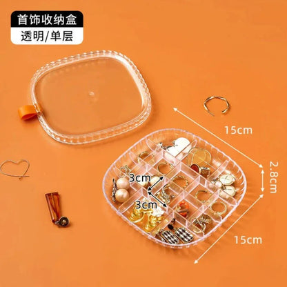 2 layer transparent crystal jewelry storage organizer - Prozone
