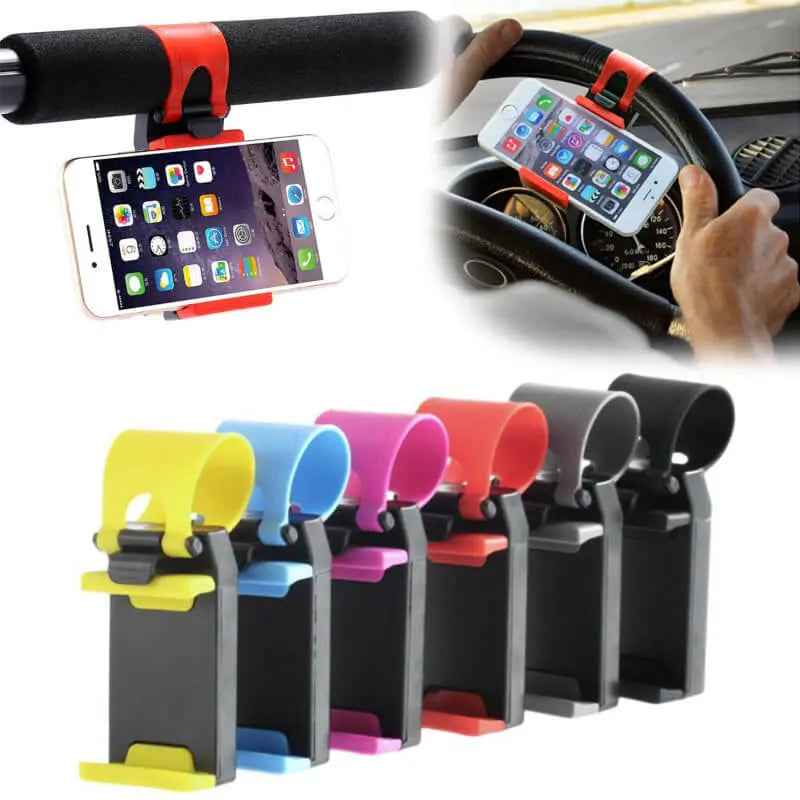 Car Steering Wheel Mobile Holder - Multicolor - Prozone