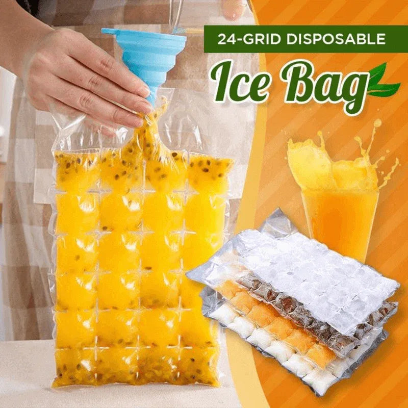 Pack of 10 self seal 24 grid kitchen ice bag - Prozone