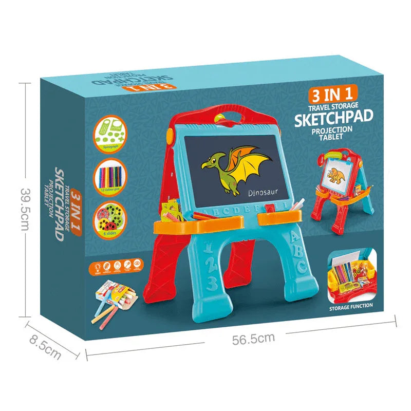 3 in 1 drawing projector tablet black board toy - Prozone