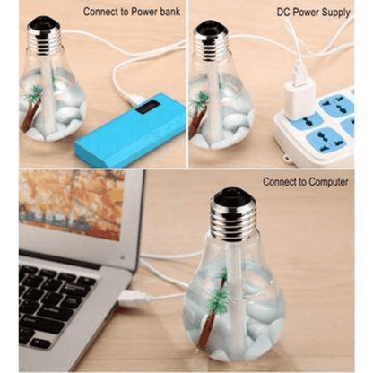 1 pc led bulb air water mist humidifier