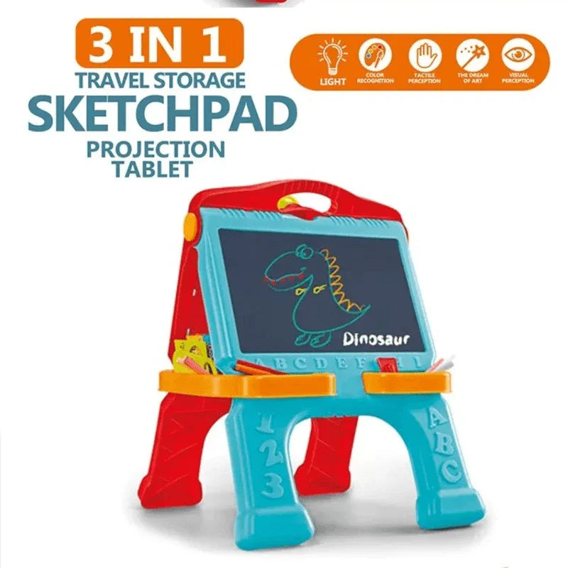 3 in 1 drawing projector tablet black board toy - Prozone