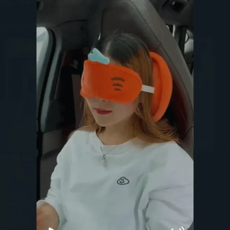 Neck support pillow and eye mask 2 in 1--for travellers - Prozone