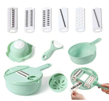 Wet basket vegetable cutter slicer drainer with handle - Prozone
