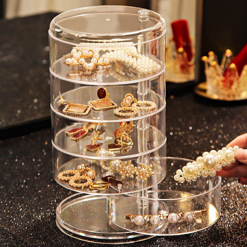 360 degree rotating jewellery organizer with lid - Prozone