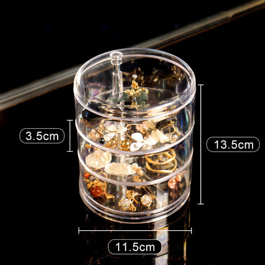 360 degree rotating jewellery organizer with lid - Prozone