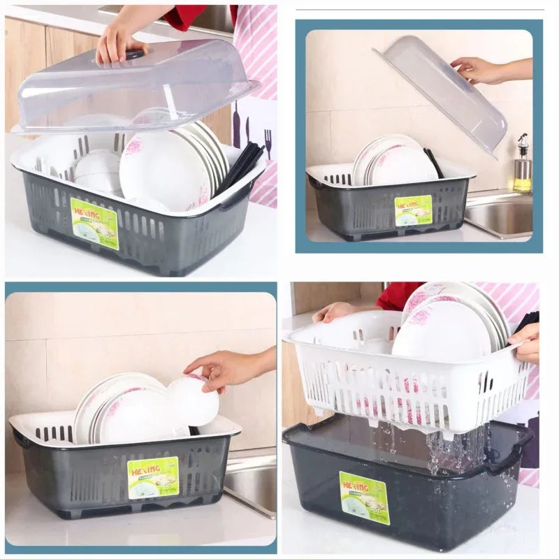 Dish Drainer Rack With Lid - Prozone