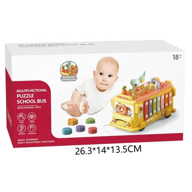 Kids multifunctional puzzle activity school bus - Prozone