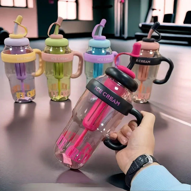 1200 ML Water Glass Bottle with Straw tea fuser - Prozone
