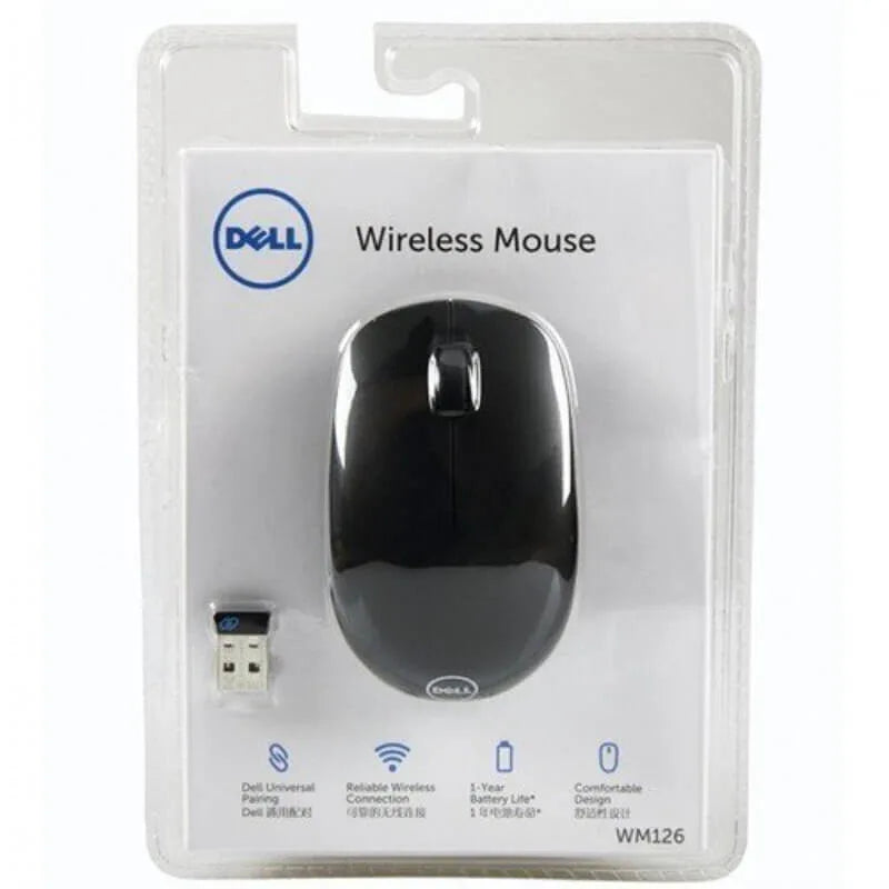 Dell wm126 optical wireless mouse - black - Prozone