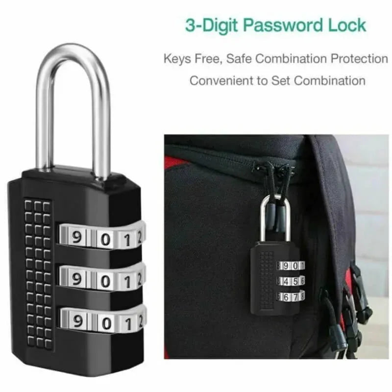 Resettable 3 digit combination padlock - Prozone