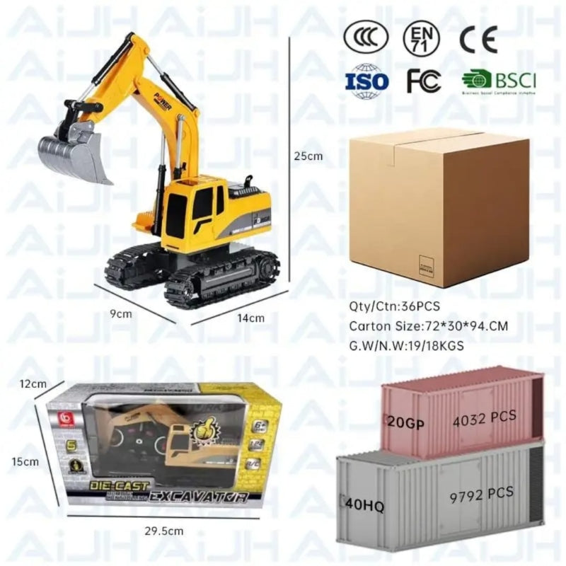 REMOTE CONTROL CHANNEL EXCAVATOR WITH USB CABLE - Prozone