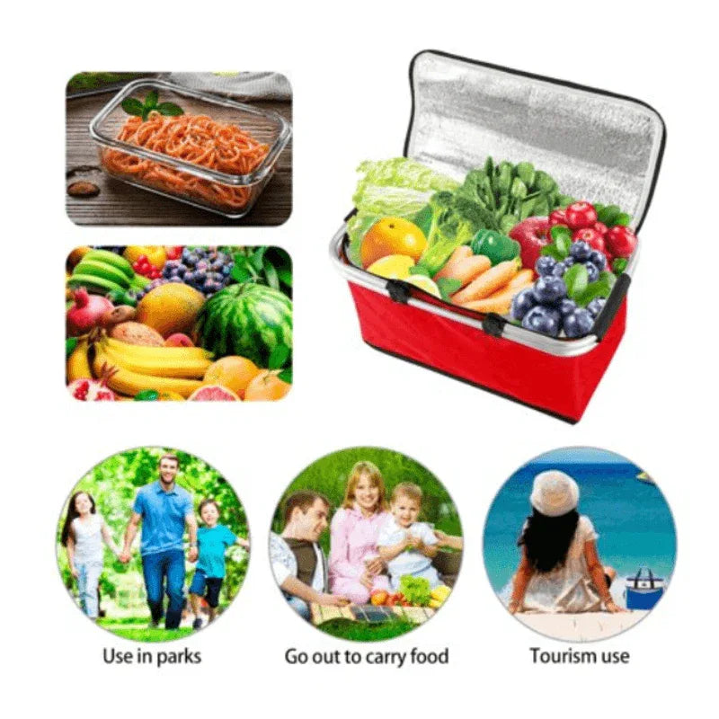 Portable outdoor picnic storage basket 30l - Prozone