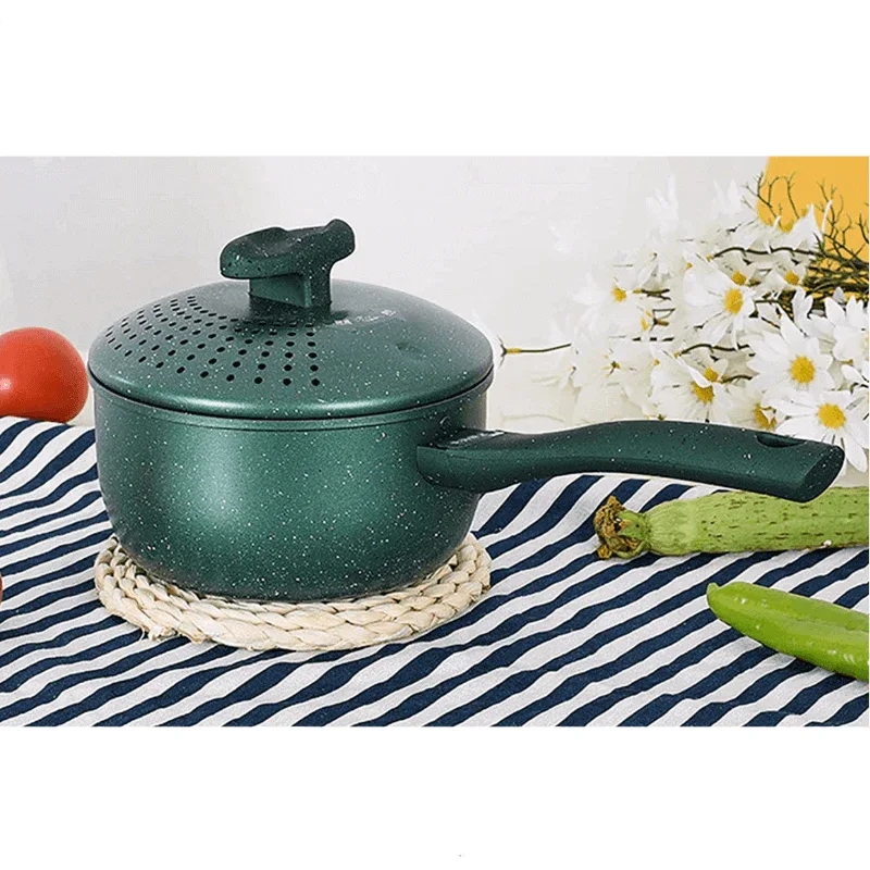 Noodle cooking nonstick pan with lid n drainer - Prozone