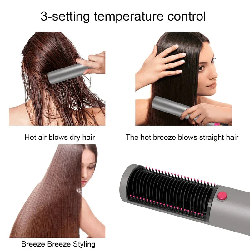 3 in 1 hair straightener with blow dryer and brush - Prozone