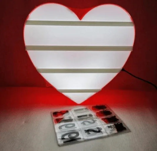 Led heart message light box - Prozone