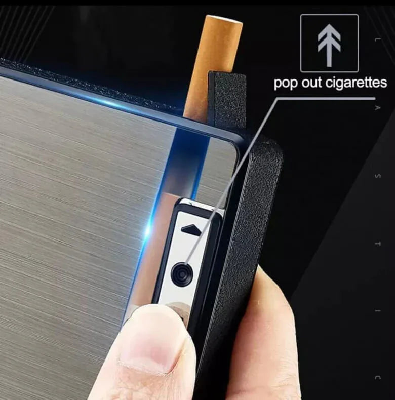 Cigarette case & windproof electronic rechargeable lighter - Prozone