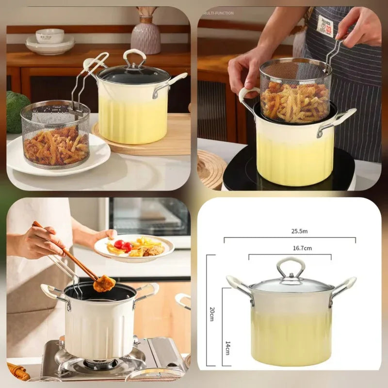 3 Litre Deep Frying Pot Stainless Steel - Prozone
