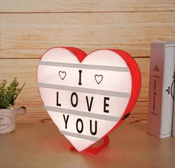 Led heart message light box - Prozone