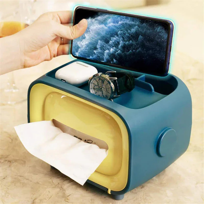 Plastic tissue box cover holder desk storage box container - Prozone