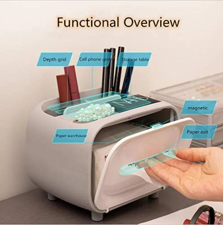 Plastic tissue box cover holder desk storage box container - Prozone